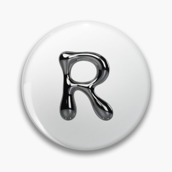Item preview, Letter R – 3D Liquid Chrome Tinsel Monogram Design designed and sold by uncoXab.