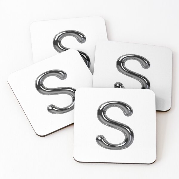 Item preview, Letter S – 3D Liquid Chrome Tinsel Monogram Design designed and sold by uncoXab.