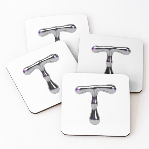 Item preview, Letter T – 3D Liquid Chrome Tinsel Monogram Design designed and sold by uncoXab.