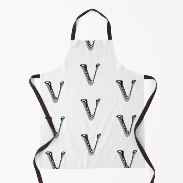 Item preview, Letter V – 3D Liquid Chrome Tinsel Monogram Design designed and sold by uncoXab.