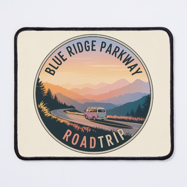 Item preview, Retro Blue Ridge Parkway Roadtrip Sticker designed and sold by Horizon Tales.
