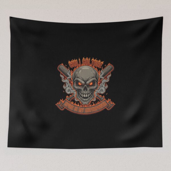 Item preview, "Chili Culture" - Spice is My Superpower Skull & Flames Graphic designed and sold by DMNindustries.