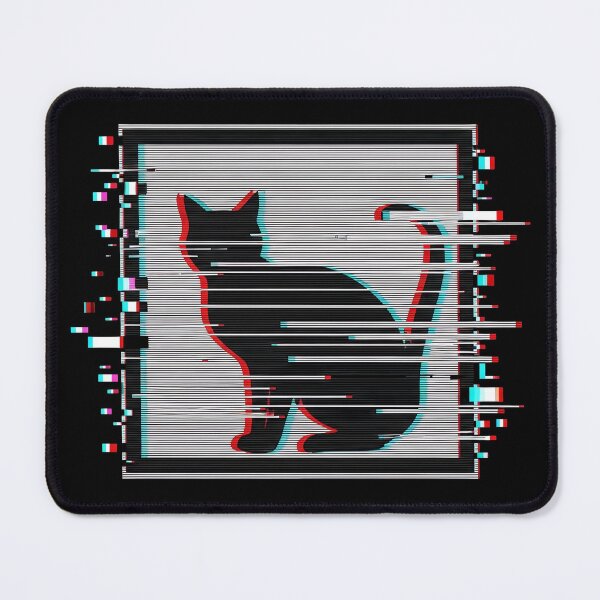 Item preview, Glitch Cat – Digital Distortion Art designed and sold by BikeRelaxStudio.