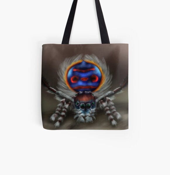 Peacock Spider All Over Print Tote Bag