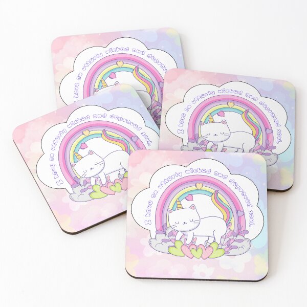 Item preview,  "Utterly Wicked & Depraved Soul Caticorn Sticker" designed and sold by PunkLadyPond.