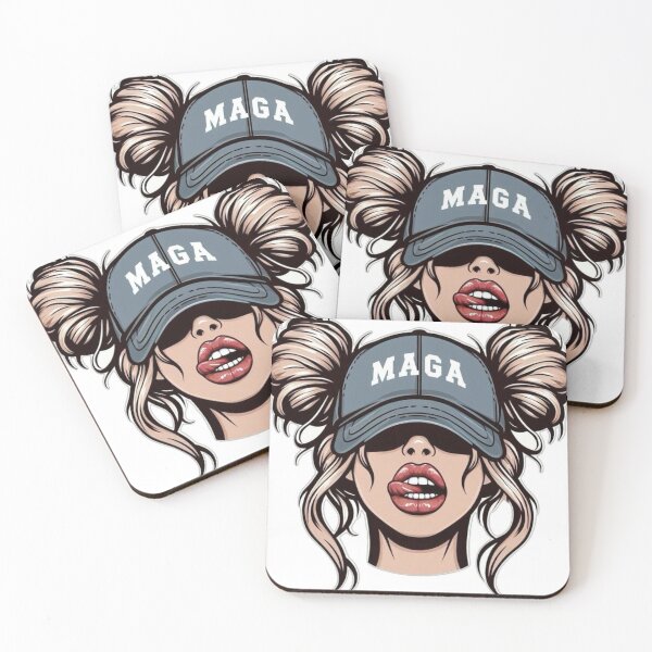 Item preview, MAGA Hat Pinup Girl Lips Illustration designed and sold by Pixel-2-Wears.
