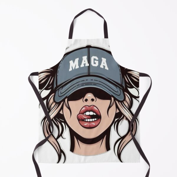 Item preview, MAGA Hat Pinup Girl Lips Illustration designed and sold by Pixel-2-Wears.