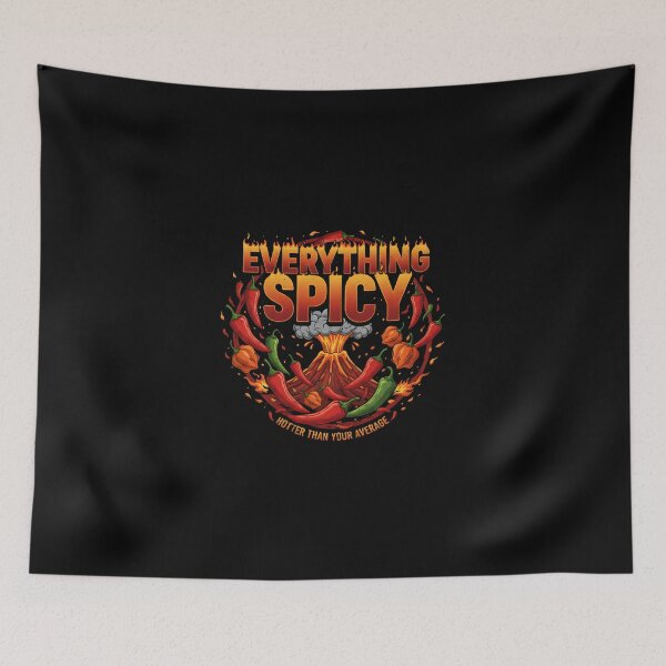 Item preview, "Hotter Than Your Average" - Everything Spicy Volcano & Chili Graphic designed and sold by DMNindustries.