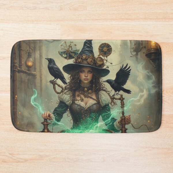 Item preview, Steampunk Witch's Mechanical Masquerade: Victorian Halloween Art designed and sold by Eden Underground Radio (Official Merch).