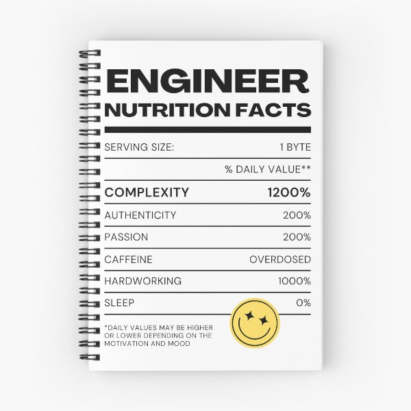 Item preview, Engineer Nutrition Facts – Funny Engineer Design – Gift for Engineers designed and sold by T&M.