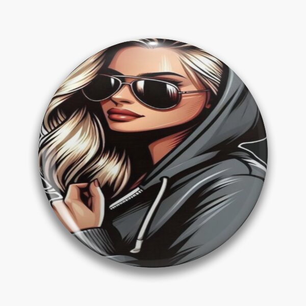 Item preview, Cool Blonde Girl Hoodie Sunglasses Art designed and sold by Pixel-2-Wears.