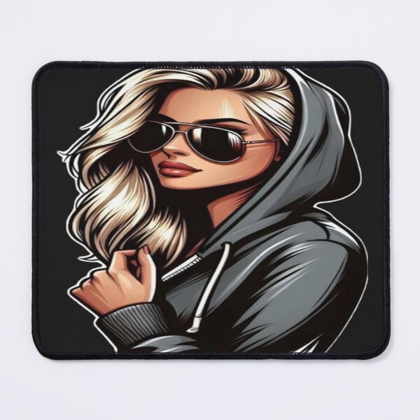 Item preview, Cool Blonde Girl Hoodie Sunglasses Art designed and sold by Pixel-2-Wears.