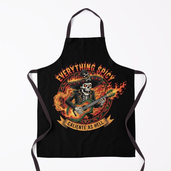 Item preview, Caliente As Hell - Everything Spicy Skeleton Mariachi Fire Graphic designed and sold by DMNindustries.
