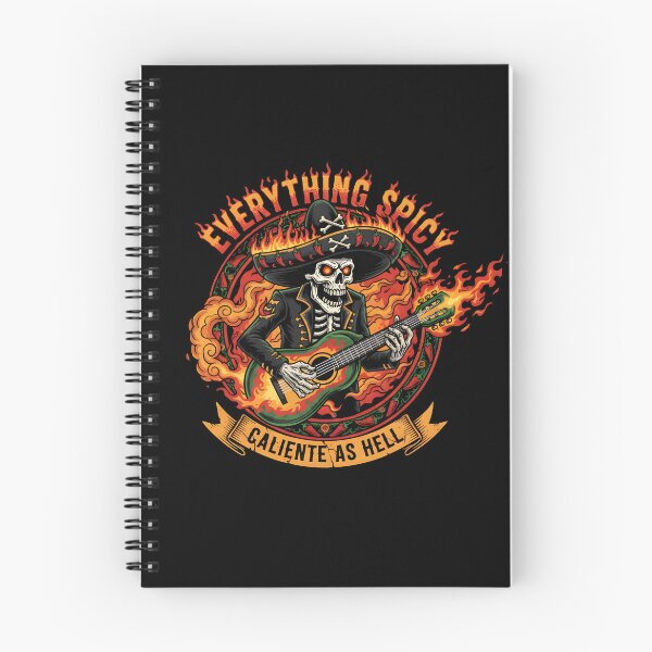 Item preview, Caliente As Hell - Everything Spicy Skeleton Mariachi Fire Graphic designed and sold by DMNindustries.