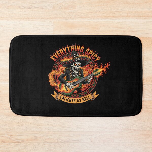Item preview, Caliente As Hell - Everything Spicy Skeleton Mariachi Fire Graphic designed and sold by DMNindustries.