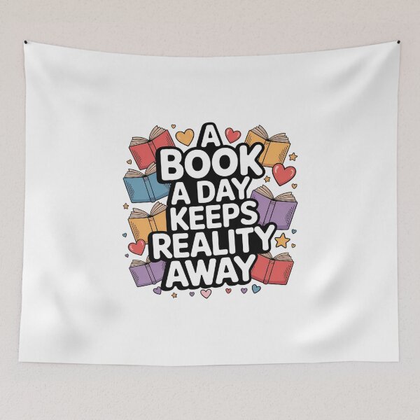 Item preview, A Book a Day Keeps Reality Away designed and sold by Authentic-Merch.