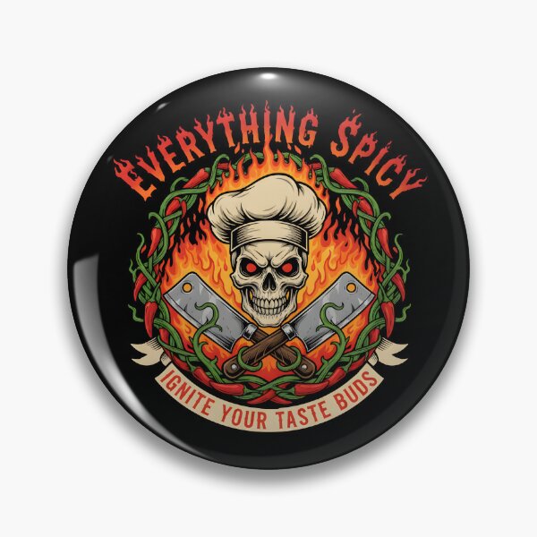 Item preview,  Ignite Your Taste Buds - Everything Spicy Chef Skull Fire Graphic designed and sold by DMNindustries.