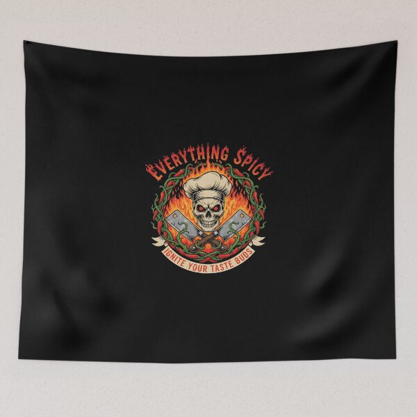 Item preview,  Ignite Your Taste Buds - Everything Spicy Chef Skull Fire Graphic designed and sold by DMNindustries.