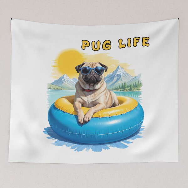 Item preview, Pug Life Funny Sunglasses Dog designed and sold by TeeARTHY.