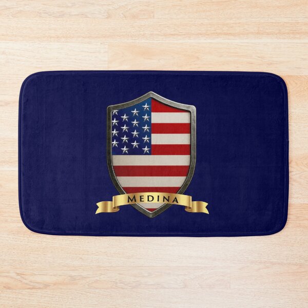 Item preview, Medina Family USA Shield, Stars & Stripes Pride Crest designed and sold by Highlandkings.