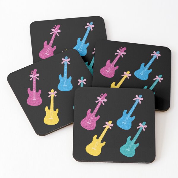 Item preview, Glitter Guitar with Bow Cute Colorful Music Lover For Girls designed and sold by BornBorn.