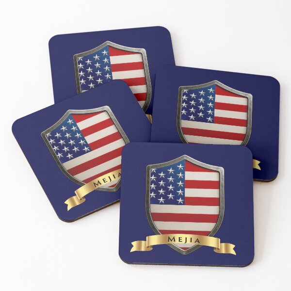 Item preview, Mejia Family USA Shield, Stars & Stripes Heritage Crest designed and sold by Highlandkings.