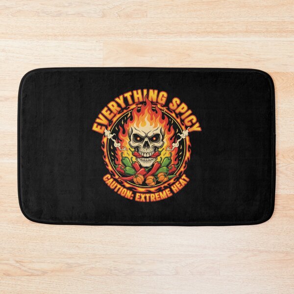 Item preview, Caution: Extreme Heat - Everything Spicy Skull & Chili Graphic designed and sold by DMNindustries.