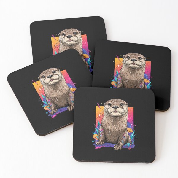 Item preview, Colorful Psychedelic Pop Art Otter designed and sold by TeeARTHY.