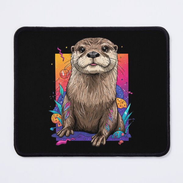 Item preview, Colorful Psychedelic Pop Art Otter designed and sold by TeeARTHY.