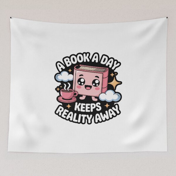 Item preview, A Book a Day Keeps Reality Away – Reading Lover Quote Design designed and sold by Authentic-Merch.