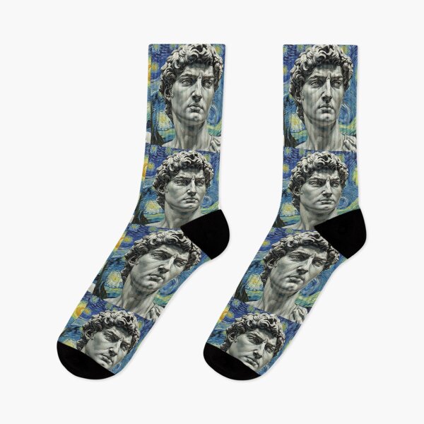 Item preview, Michelangelo's David and Van Gogh background 2 designed and sold by WildArtIT.