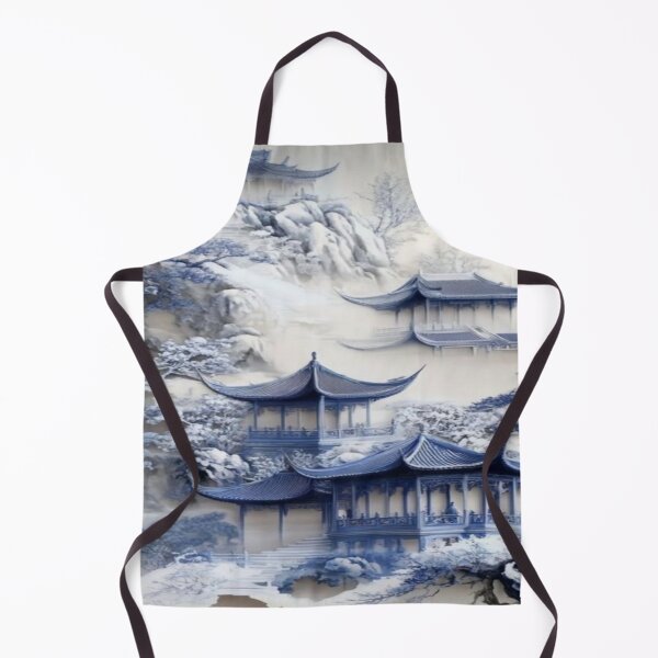 Item preview, Beautiful Pagoda in Snowy Landscape Artwork designed and sold by NivyasArtistry.
