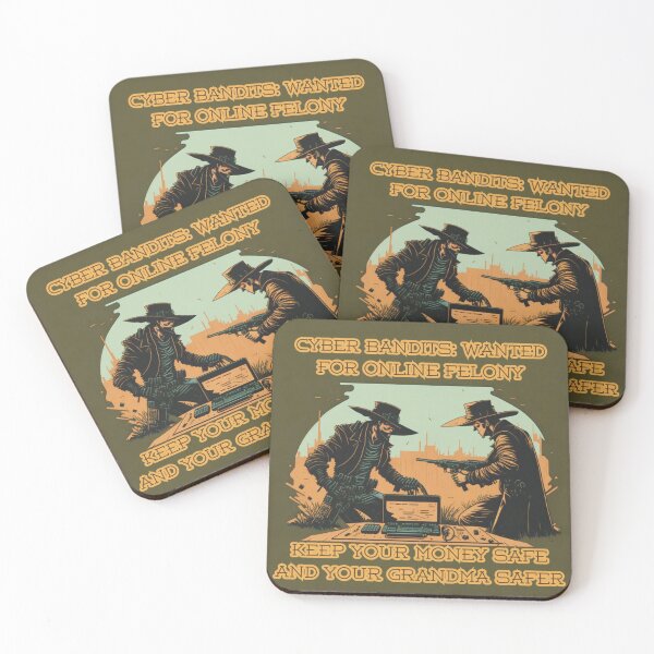 Item preview, Online Bandits Wanted for Felony (aka Scam) designed and sold by Merch-Lion.