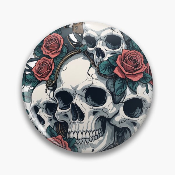 Item preview, Steampunk Skulls Roses Gears Mechanical Art designed and sold by Prachodayat Artworks.