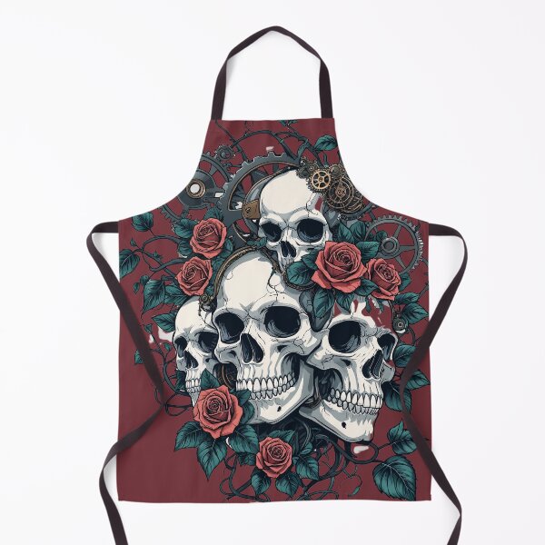 Item preview, Steampunk Skulls Roses Gears Mechanical Art designed and sold by Prachodayat Artworks.