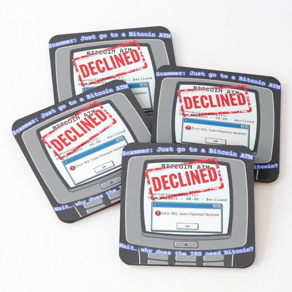 Item preview, Bitcoin ATM Scam Payment Declined designed and sold by Merch-Lion.