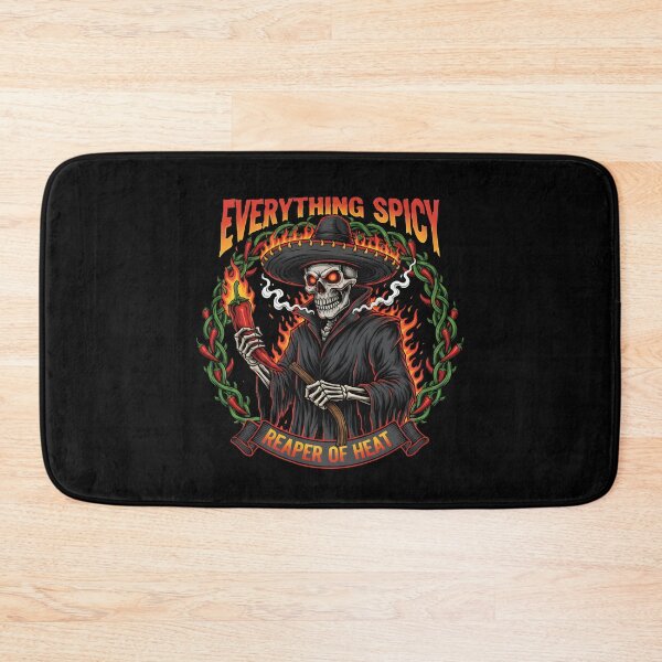 Item preview, Reaper of Heat - Everything Spicy Sombrero Skull Calavera Graphic designed and sold by DMNindustries.