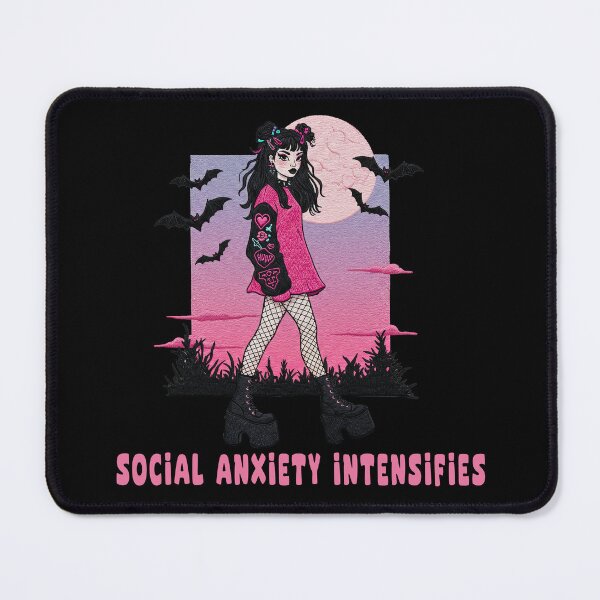 Item preview, Social Anxiety Intensifies Goth Girl designed and sold by TeeARTHY.