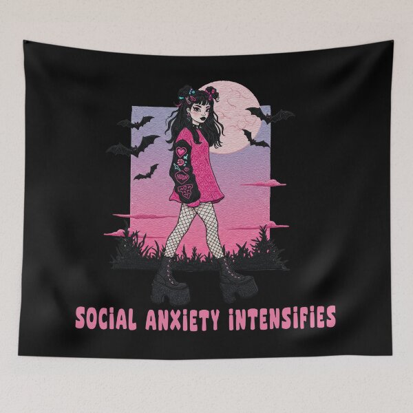 Item preview,  Social Anxiety Intensifies Goth Girl designed and sold by TeeARTHY.