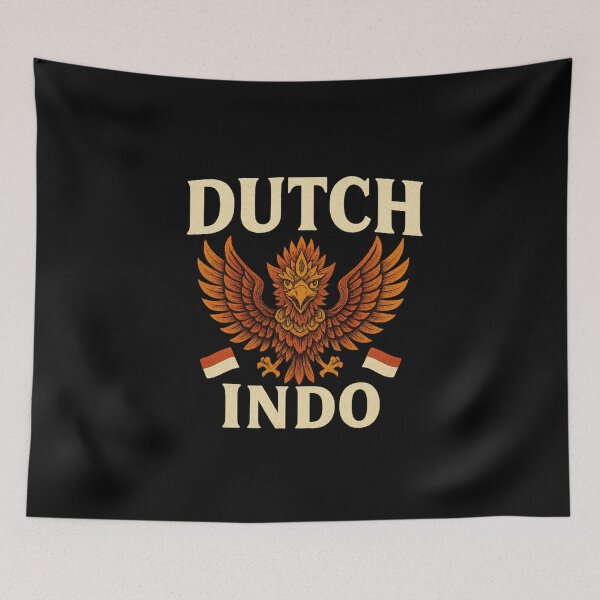 Item preview, Dutch Indo Garuda Heritage – Bold Eagle Fusion Graphic Tee designed and sold by getpressedshirt.