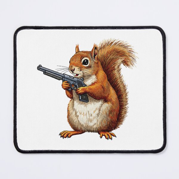Item preview, Funny Squirrel Holding a Shotgun designed and sold by TeeARTHY.
