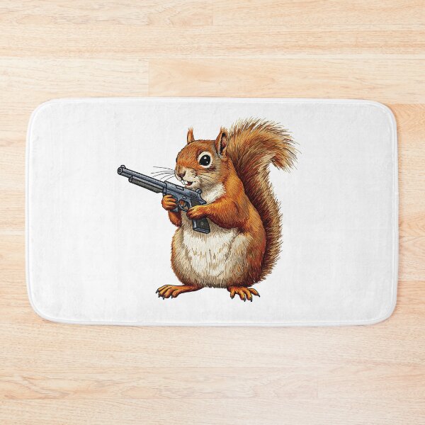 Item preview, Funny Squirrel Holding a Shotgun designed and sold by TeeARTHY.