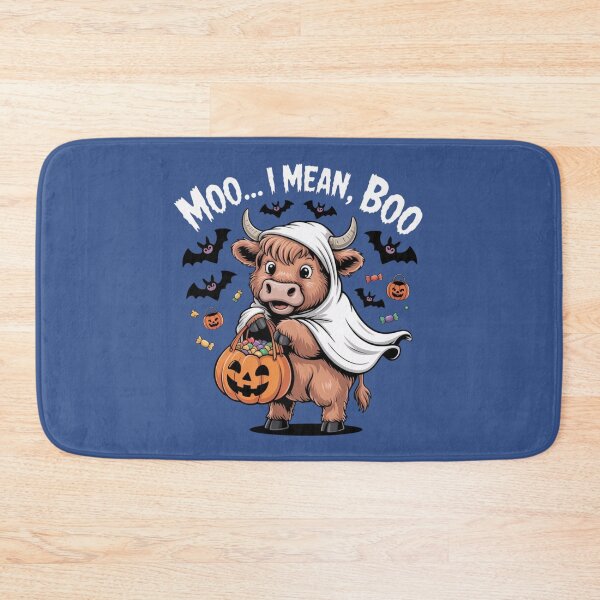 Item preview, Moo I Mean Boo Funny Highland Cow Ghost Halloween designed and sold by Dabbing Turtle Designs.