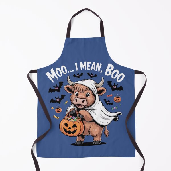 Item preview, Moo I Mean Boo Funny Highland Cow Ghost Halloween designed and sold by Dabbing Turtle Designs.