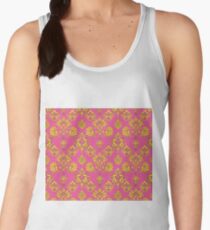 Pink and Gold Vintage Damask Women's Tank Top