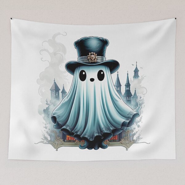 Item preview, Spooky Chic Top Hat Ghost designed and sold by LanaGustavsson.