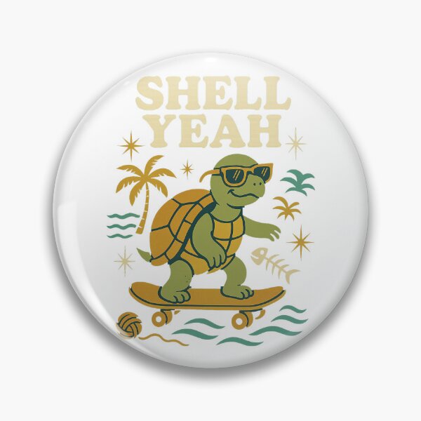 Item preview, Shell Yeah – Retro Turtle Vibes Mid Century Evergreen Design designed and sold by FluffyCreative.
