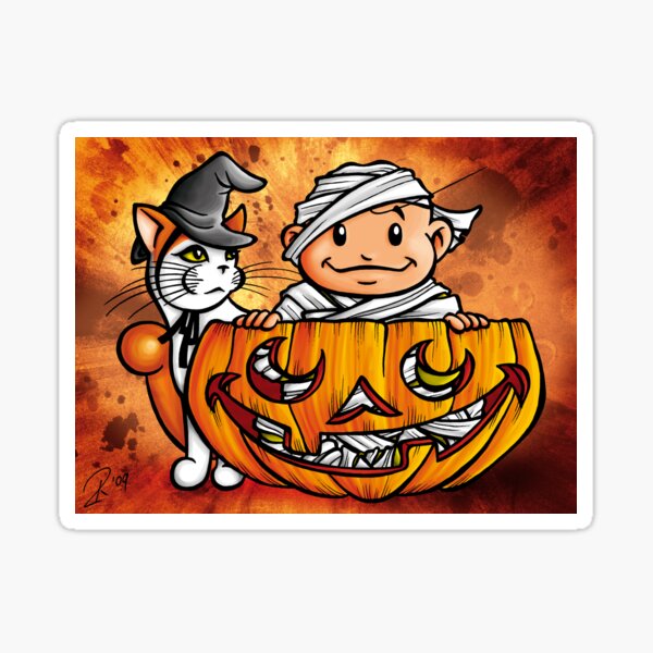 Peekaboo Pumpkin Sticker