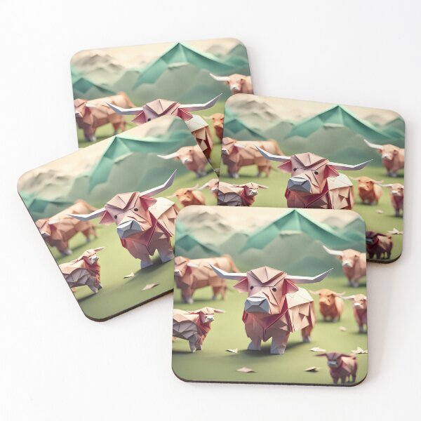 Item preview, Origami Art - The Gentle Giants of the Highlands designed and sold by ArtfulFolds.