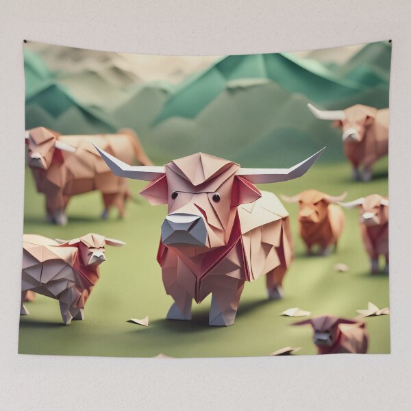 Item preview, Origami Art - The Gentle Giants of the Highlands designed and sold by ArtfulFolds.